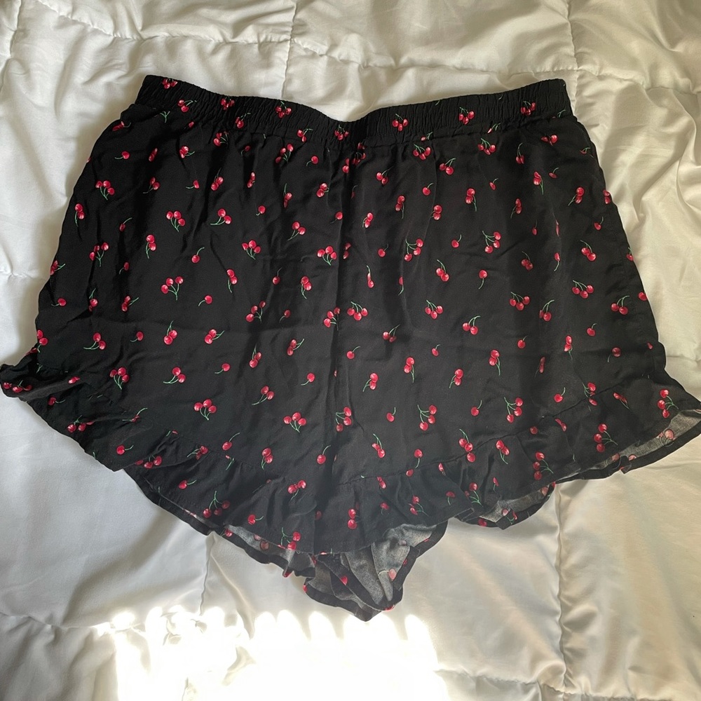 Cherry Ruffle Shorts